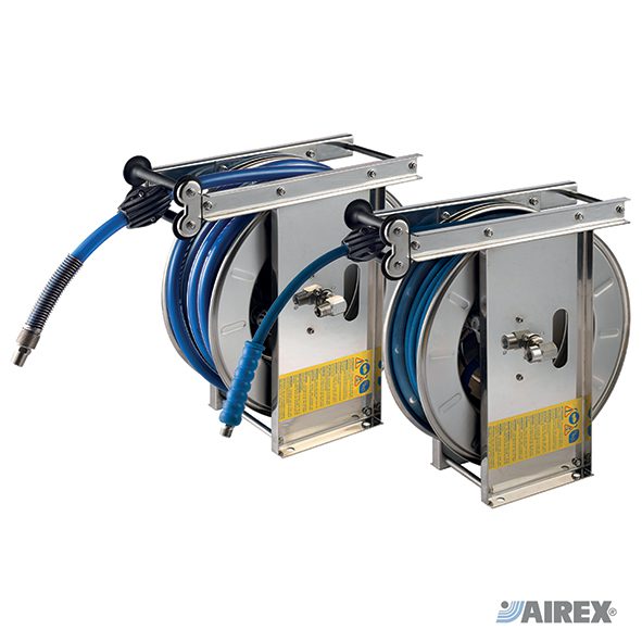 Avvolgitubo automatici corpo in acciaio inox serie aperta - taglia media/larga