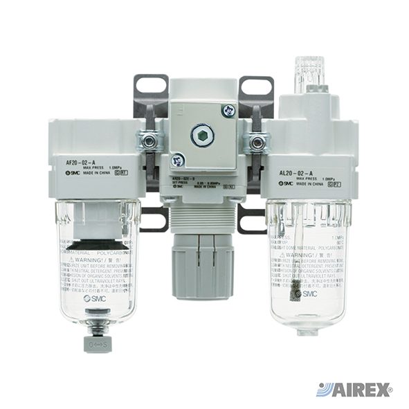 Gruppo filtro + riduttore + lubrificatore SMC