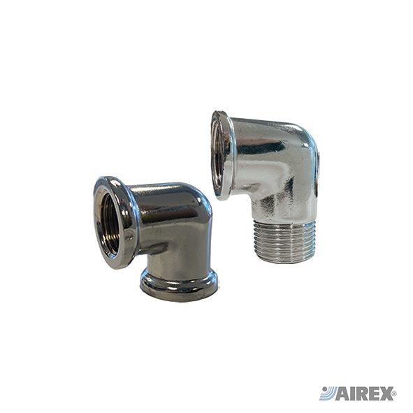 Raccordi in ottone cromato ad angolo