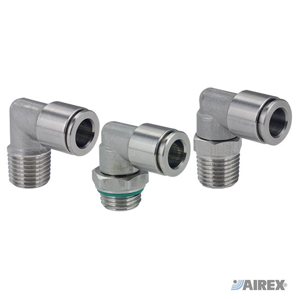 Raccordi automatici inox a gomito