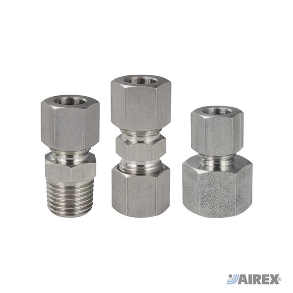 STRAIGHT STAINLESS STEEL COMPRESSION FITTINGS