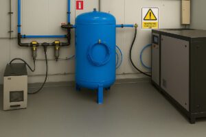 sala compressori con compressore