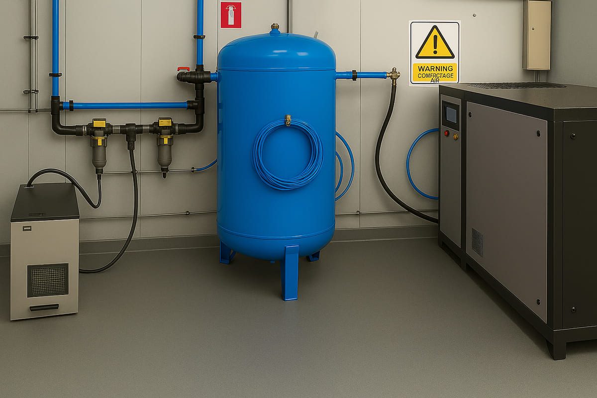 sala compressori con compressore